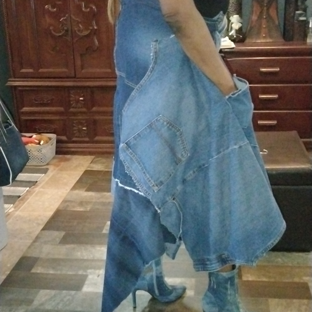 Refurbished Upcycled Asymmetrical Patchwork Pocke… - image 7